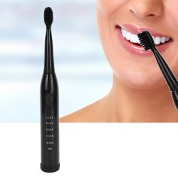 Heads Black Electric Sonic Toothbrush 5Vibration Modes USB Rechargeable Waterproof Adult Electric Toothbrush 4Brushes Replacement Head