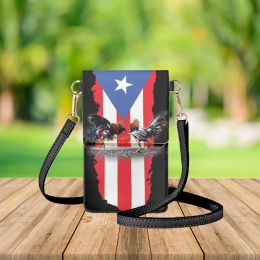Bags FORUDESIGNS Puerto Rico Style Design Mobile Phone Case Universal Diagonal Bags Flip Women's Accessory Bag Durable Satchel