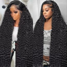 Le Mythe 250 Density 13x6 Hd Transparent Lace Frontal Brazilian Deep Wave Wig 13x4 Water Wave Human Hair Front Curly Wigs 240408