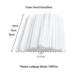 Take Out Containers 100pcs/set Safe Plastic Lollipop Stick Cake Sucker Sticks For Chocolate Sugar Candy Lollypop DIY Mold Tool