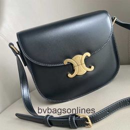 High end Designer bags for women Celli Womens New Half Round Saddle Bag Single Shoulder Crossbody Bag Tofu Bag Leather Womens Bag original 1:1 with real logo and box