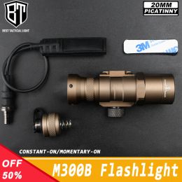 Scopes WADSN Surefir M300 M300B Tacitcal Flashlight Hunting Scout Weapon Light Momentaryon Constanton Switch Fit 20MM Picatinny Rail