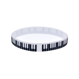 100PCS Piano Key Silicone Rubber Bracelet Great To Used In Any Benefits Gift For Music Fans328r