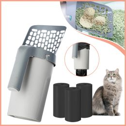 Housebreaking Cat Litter Scoop with Refill Bag For Pet Philtre Clean Toilet Garbage Picker Cat Litter Box Self Cleaning Cat Supplies Accessory