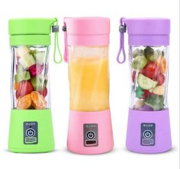 380ml 2 4 6 Blades Mini Portable Electric Fruit Juicer USB Rechargeable Smoothie Maker Blender Machine Sports Bottle Juicing Cup1380630