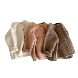 Sweaters Autumn Baby Sweater Warm Cotton Knit Coats for Girl Boy Toddler Infant Clothing Wool Knitted Cardigan Jacket Casual Kids Clothes