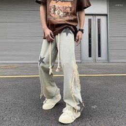Men's Pants Spring And Autumn American Men Women Street Trend Personalised Jeans Hip Hop Loose Wide Leg Straight Casual Y2k