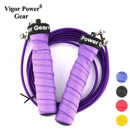 Jump Ropes Adjustable power gear cable cross fit with sliding sweat anti slip weight jump rope speed jump rope Y240423