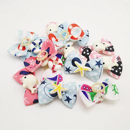 Dog Apparel 10 Pieces Pet Ribbon Hair Accessories Cute Bows Elastic Rubber Band For Dogs Clips Gift