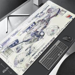 Rests Large Mousepad Big Keyboard Pads Computer Desk Mats Laptop Rugs Antislip Table Mat Geek Mouse Pad Spacecraft Drawing Carpet