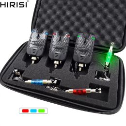 Accessories 3 Carp Fishing Bite Alarm and Swinger Set Water Resistant Blue Led Fishing Swingers Fish Bite Indicator