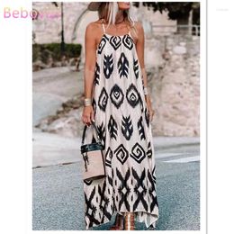 Casual Dresses 2024 Summer Loose Beach Suspender Dress For Women Clothes