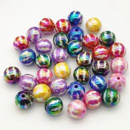 Necklaces New Arrival! 16mm 100pcs UV Effect Round Beads For Handmade Christmas/Earring/Necklace DIY Parts.Jewelry Findings&Components