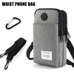 Bags Men Waist Bag Women Purse Outdoor Sports Travel Pocket Card Waist Fanny Pack 7.2 Inch Phone EDC Pouch Camping Hiking Backpack