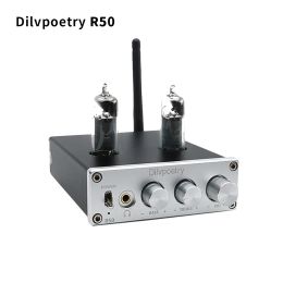 Amplifier Dilvpoetry R50 TPA3116D2 Amplifiers Tube Portable Headphone Amplifier Bluetooth Mini Stereo Amp 50W HiFi Amplifier