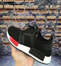 R1 Mans womans Running Shoes Primeknit Japan Triple Black White Sneakers Monochrome Lush Red Blanch Blue Women men Walking Sport S7261286