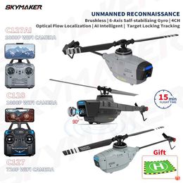 Electric/RC Aircraft C127AI C127 C128 Pro RC Helicopter with Wifi FPV Camera 4CH 6-Axis Gyro 2.4G Remote Control RC Helicopter Kids Toys For boys T240422