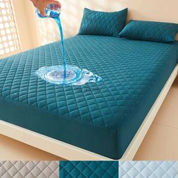 Bedspread 1pc 3D Air Fabric Thick Mattress Cover 100% Waterproof Protector Soft and Breathable Fitted Bed Sheet (No Pillowcase) H240423