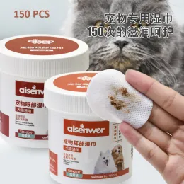 Housebreaking 150PCS Dog Cat Eye Wipes Gentle Pet Eye Ear Cleaning Wipes Dog Cat Tear Stain Remover Wipes Remove Dried Mucus Discharge & Tear