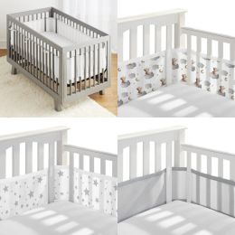 sets Baby Mesh Crib Bumper 2Pcs/Set Liner Breathable Summer Infant Bedding Bumpers born Cot Bed Around Protector