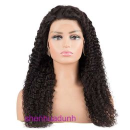 Hot selling real hair 13 * 4 hand woven lace front wigs with curly