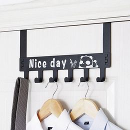 Detachable nail free and traceless door back hook back style clothes hook hat hook creative cartoon wall hanging door hanging clothes hanger