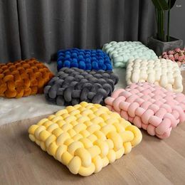 Pillow Unique Sofa Bed Plush Hand Woven Knot Throw PP Cotton Stuffed Soft Texture Pography Prop