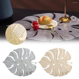 Table Mats Leaf Hollowed Out Mat Anti Slip Thermal Insulation Placemat Irregular Pad Suit For Dining Decoration 2 Colour B3Y2