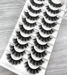 New Lashes DD Curl Volume Thick Russian Strip Faux Eyelashes Fluffy Soft Natural long Reusable False Lashes extension9101976