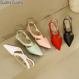 Dress Shoes 2024 Women Pumps Fashion Lady High Heels Party Female Summer Woman 45 Pointed Toe Red Green Buckle Sandal Spring Office