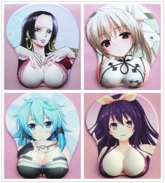 Rests 2020 New Version Japanese Anime 3d Mouse Pad Wristbands Cartoon Creative Sexy Mouse Pad Chest Beauty Mouse Pad Free Shipping