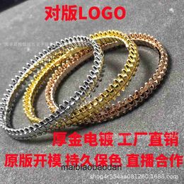 High End Jewellery bangles for Carter womens V Gold New Product Willow Nail Bead Bullet Head Bracelet Fashion Mens and Same Style Bracelet Original 1:1 With Real Logo