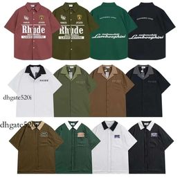 rhude shirt mens polo shirt designer Polo Shirt Designer Polo Shirt Tshirt Mens Polos Men Po for Mens New Style High Quality Rhude Shirt S M