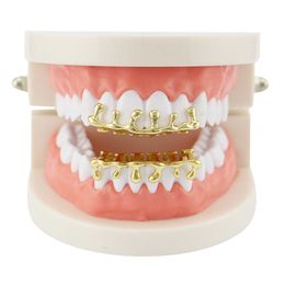 18k water droplet shaped hip-hop braces with smooth gold Colour suitable for both men and women Halloween vampire dentures