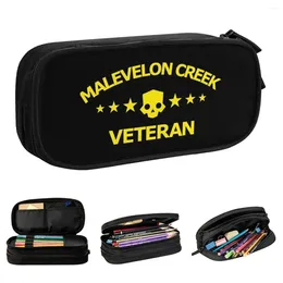 Large Capacity Pen Box Helldivers 2 Malevelon Creek Shooting Game School Double Layer Pencil Case Stationery Girl Makeup Bags