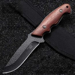 Outdoor High Hardness Cutting Knife, EDC Portable Fixed Blade, Suitable for Self-defense Hiking Tools, BBQ Survival Knife