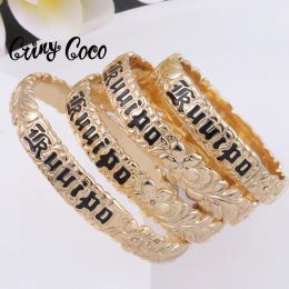 Strands Cring Coco Hawaiian Gold Color Bangles Bracelets for Women Trendy Polynesian Pearl Turtle Jewelry Lover's Bangle Bracelet Female