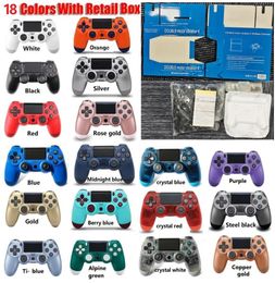 Bluetooth Wireless Controller For PS4 Vibration Joystick Gamepad Game Handle Controllers For Play Station Without Logo With Retail9295391