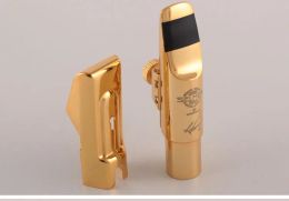 Saxophone High Quality Professional Tenor Soprano Alto Saxophone Metal Mouthpiece R54 Gold Plating Sax Mouth Pieces Accessories Size 56789