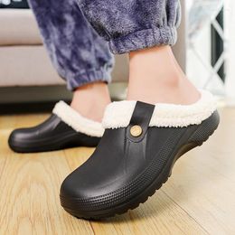 Slippers Women Home Winter Plus Velvet Indoor Slides Warm Fashion Footwear Thick Sole Unisex Waterproof