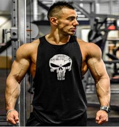 New Muscleguys Brand Uk Flag Skull Head Print Horror Funny Gyms Bodybuilding Stringer Tank Top Men 039S Fitness Singlets Breath2480950