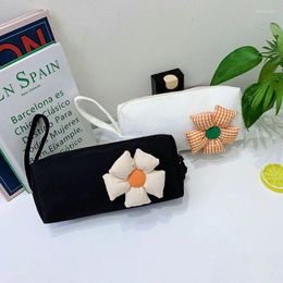 Cosmetic Bags Bag Women 3D Flower Makeup Case Organiser Korean Pouch Travel Canvas Stationery Pencil Box Beauty