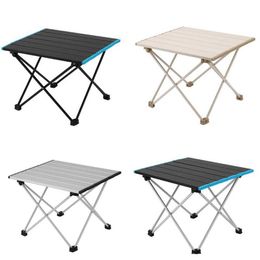 Camp Furniture Outdoor mini table restaurant aluminum lightweight folding simple leisure barbecue table portable camping equipment and accessories Y240423