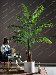 Decorative Flowers Areca Palm Imitative Tree Green Plant Bionic Fake Trees Indoor Living Room Landscaping Decoration