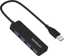 Hubs UFBOSS Ultra Slim 4 Port USB 3.0 Data Hub, USB C 3.0 TYPEC 3.0,1Ft Long Cable USB Splitter