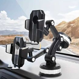 Cell Phone Mounts Holders 360 Rotatable Cellphone Car Phone Holder Fixed Shockproof Mobile Stand Big In GPS Support For iPhone Samsung Accesorries Y240423