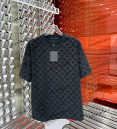 xinxinbuy Men designer Tee t shirt 2024 Italy Flocking letter fabric 1854 cotton short sleeve cotton women white black M-2XL