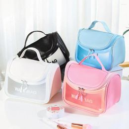 Cosmetic Bags PVC Transparent Makeup Bag Large Capacity Organiser Pouch Toiletry Beauty Case Solid Lightweight Travel Storage