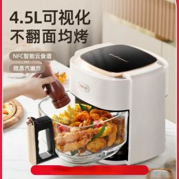Household Fryers visible new large capacity oven Air electric frying pan multifunction hine airfryers fryers 4.5L