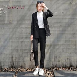 Women's Suits Business Formal Office Pant Female Work Wear 2 Piece Sets One Button Uniform Designs Blazer Suit Jacket Set